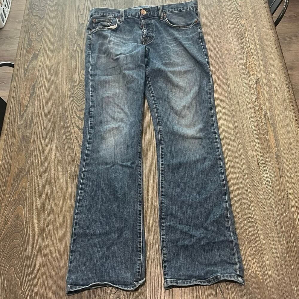 Lucky Brand by Gene Montesano Mens Slim Bootleg Jeans Mid Rise Blue Size 33